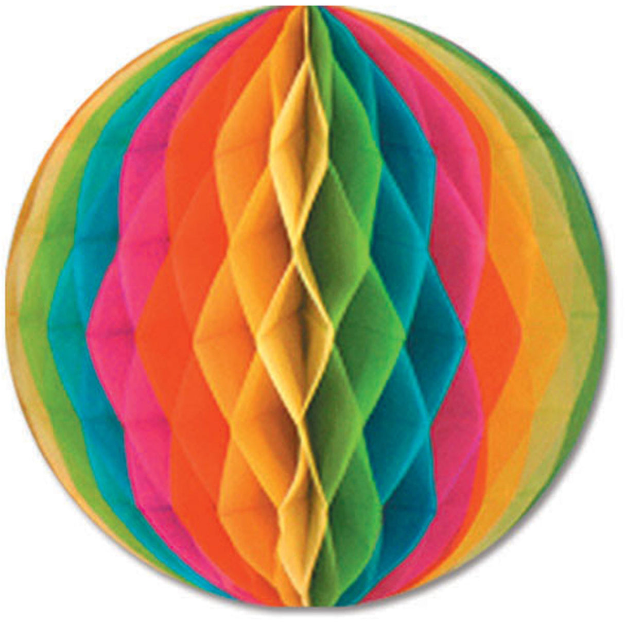 14" Multicolor Honeycomb Tissue Ball