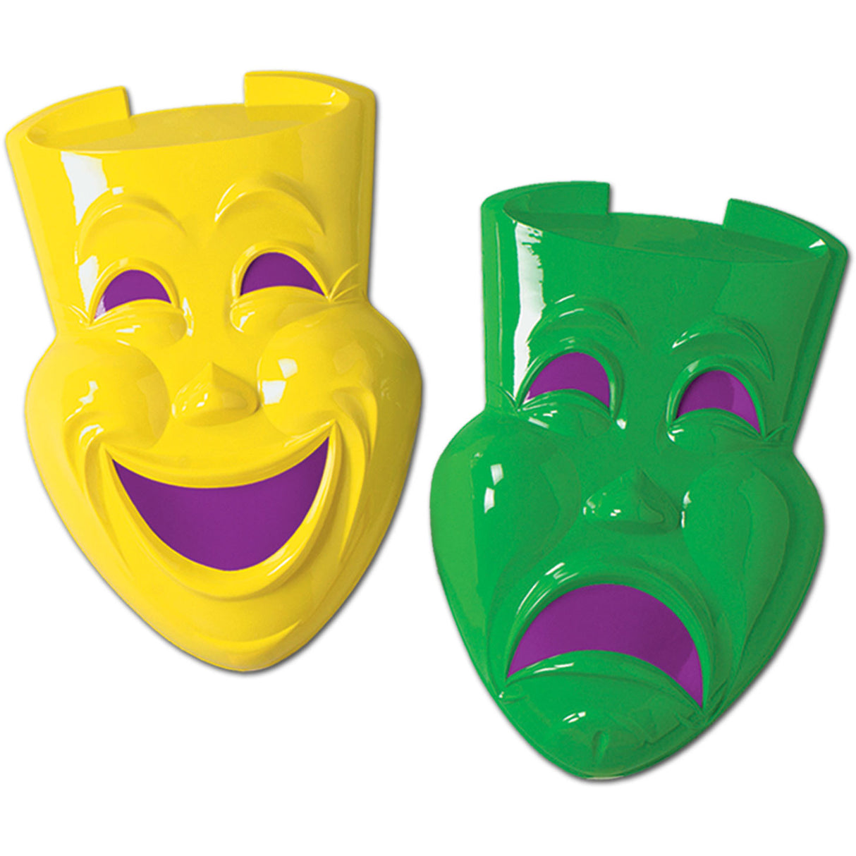 Plastic Comedy & Tragedy Faces