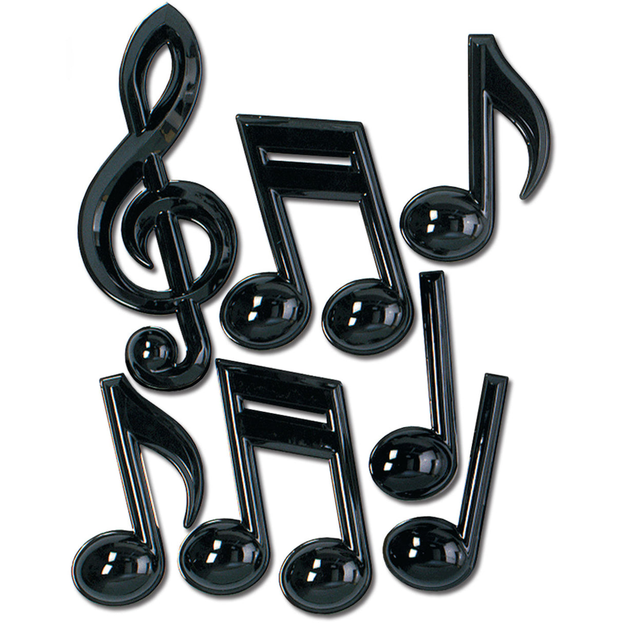 Plastic Musical Notes - 13" (7 ct)