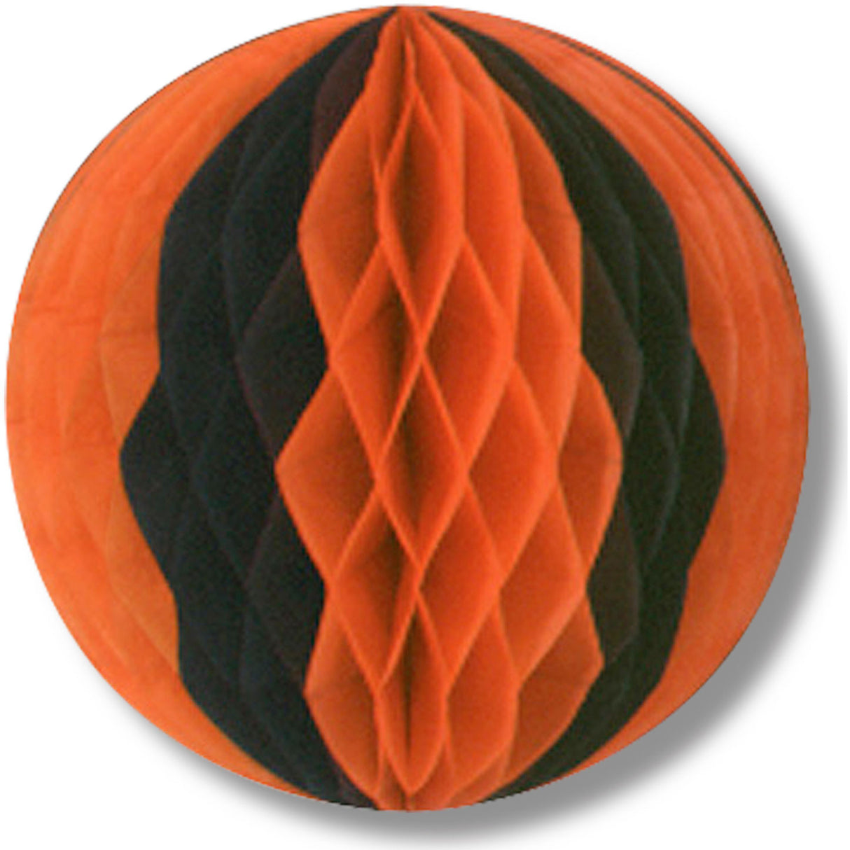 12" Orange and Black Tissue Ball