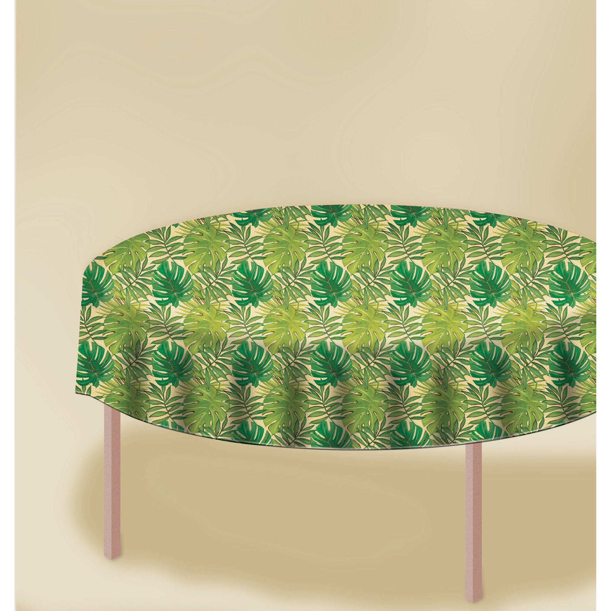 Island Palms Flannel Backed Tablecover