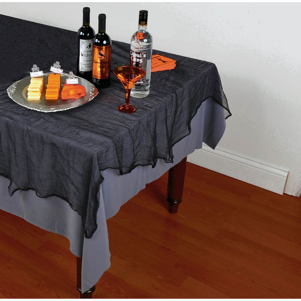 Black Cheesecloth Table Cover