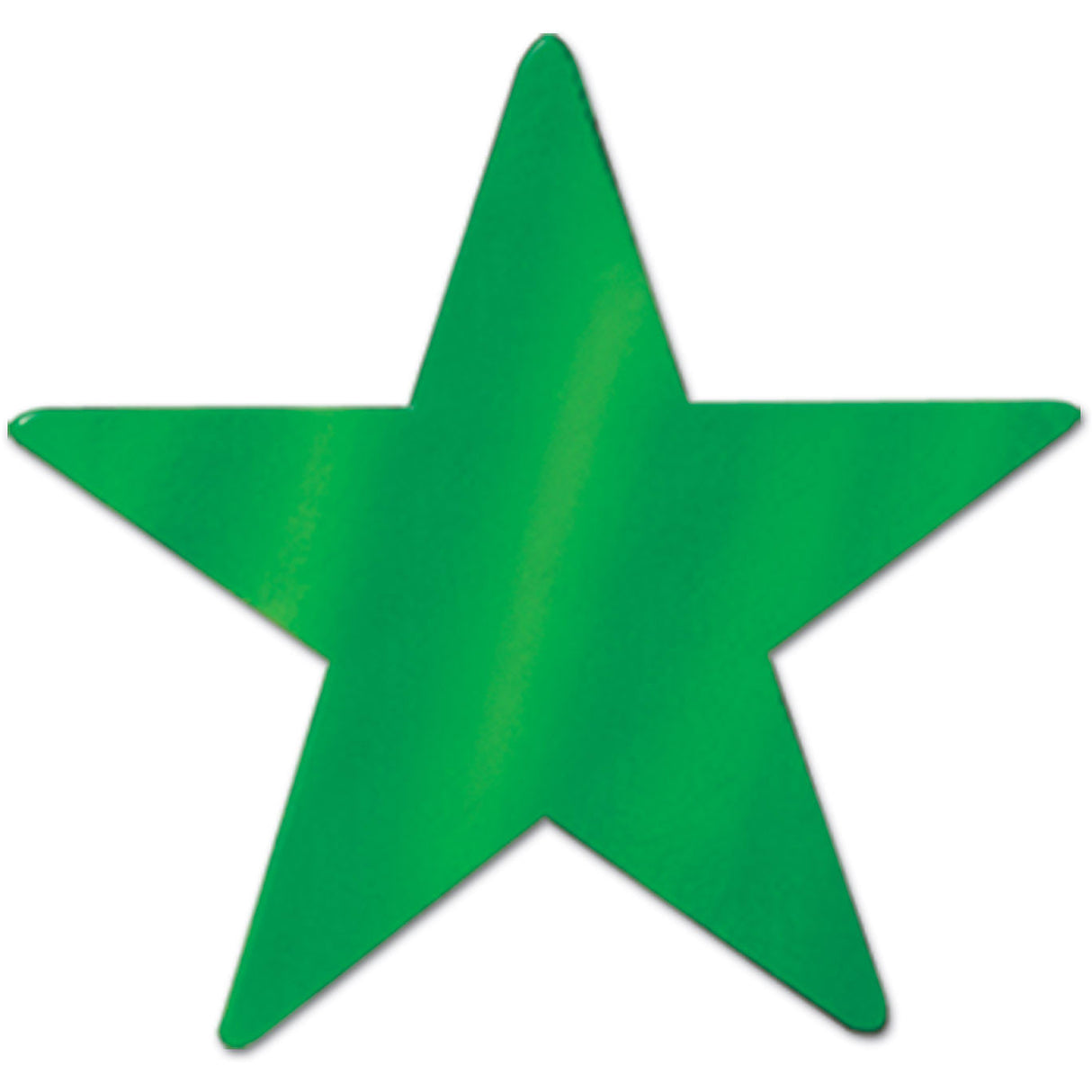 3" Green Metallic Star Cutouts (12ct)