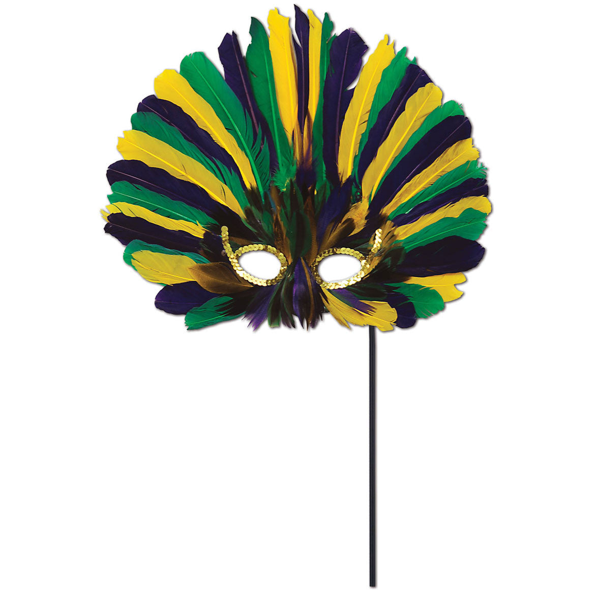 Feathered Mask w/Stick