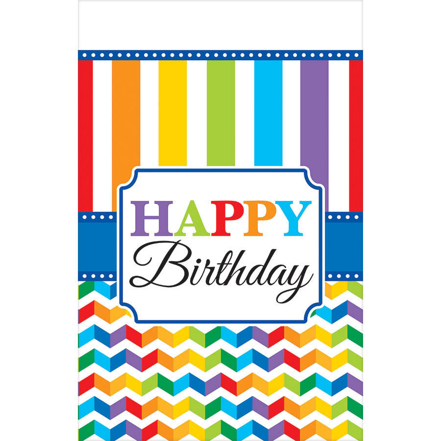 Bright Birthday Plastic Tablecover