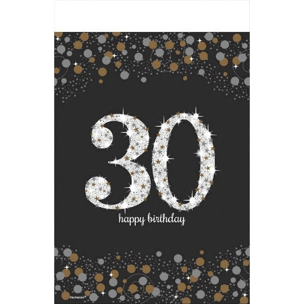 Sparkling Celebration 30 Rectangle Plastic Tablecover