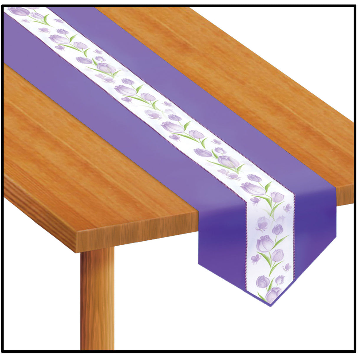 Spring Tulips Fabric Table Runner