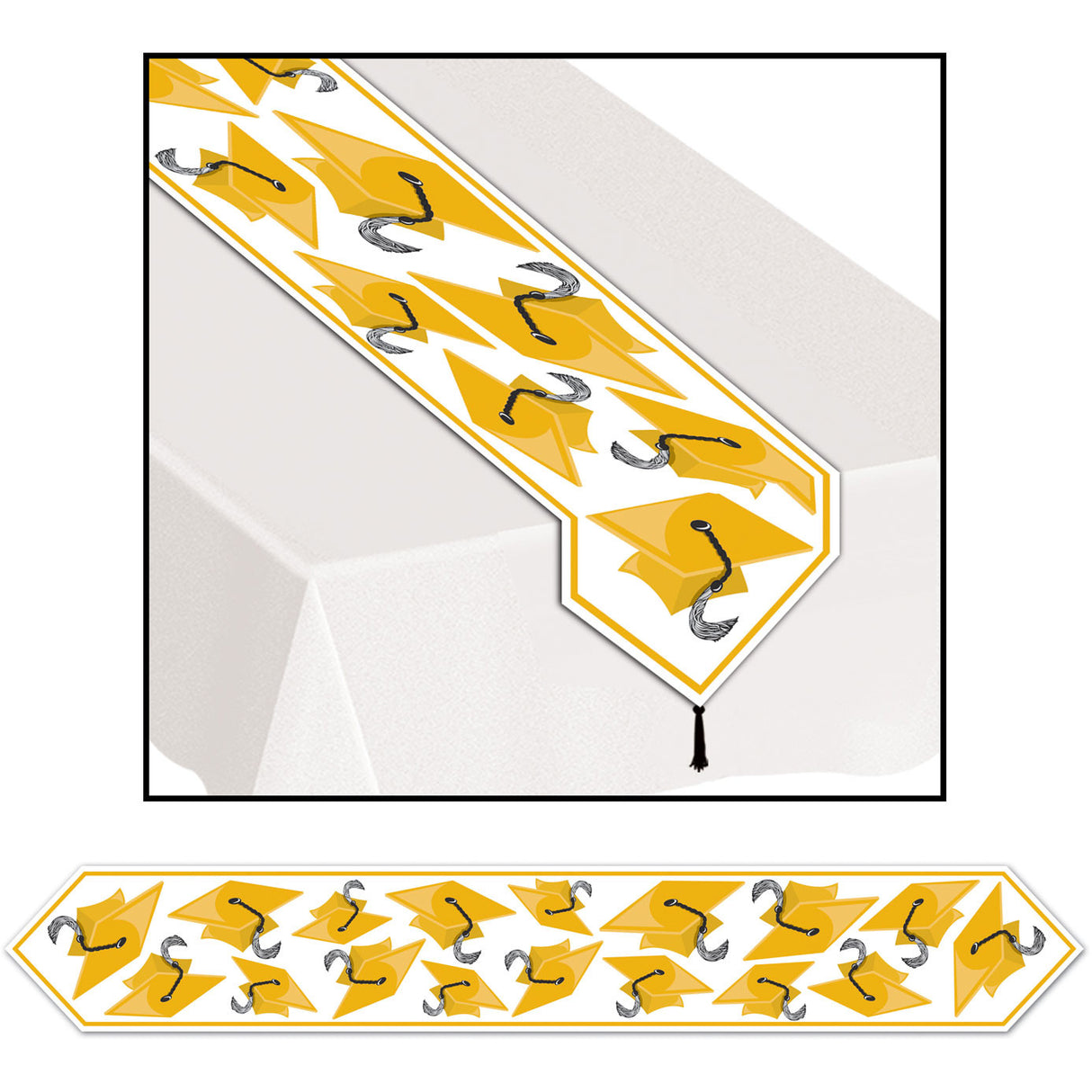 Printed Grad Cap Table Runner