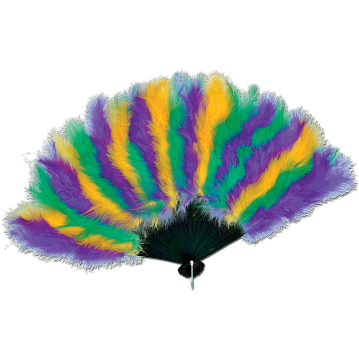 Mardi Gras Feather Fan
