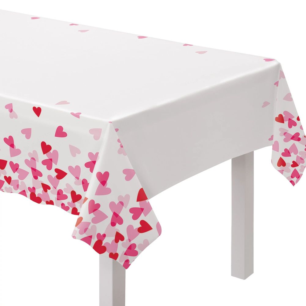 Heart Party Plastic Table Cover