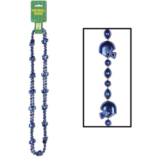Blue Beads with Football Helmets