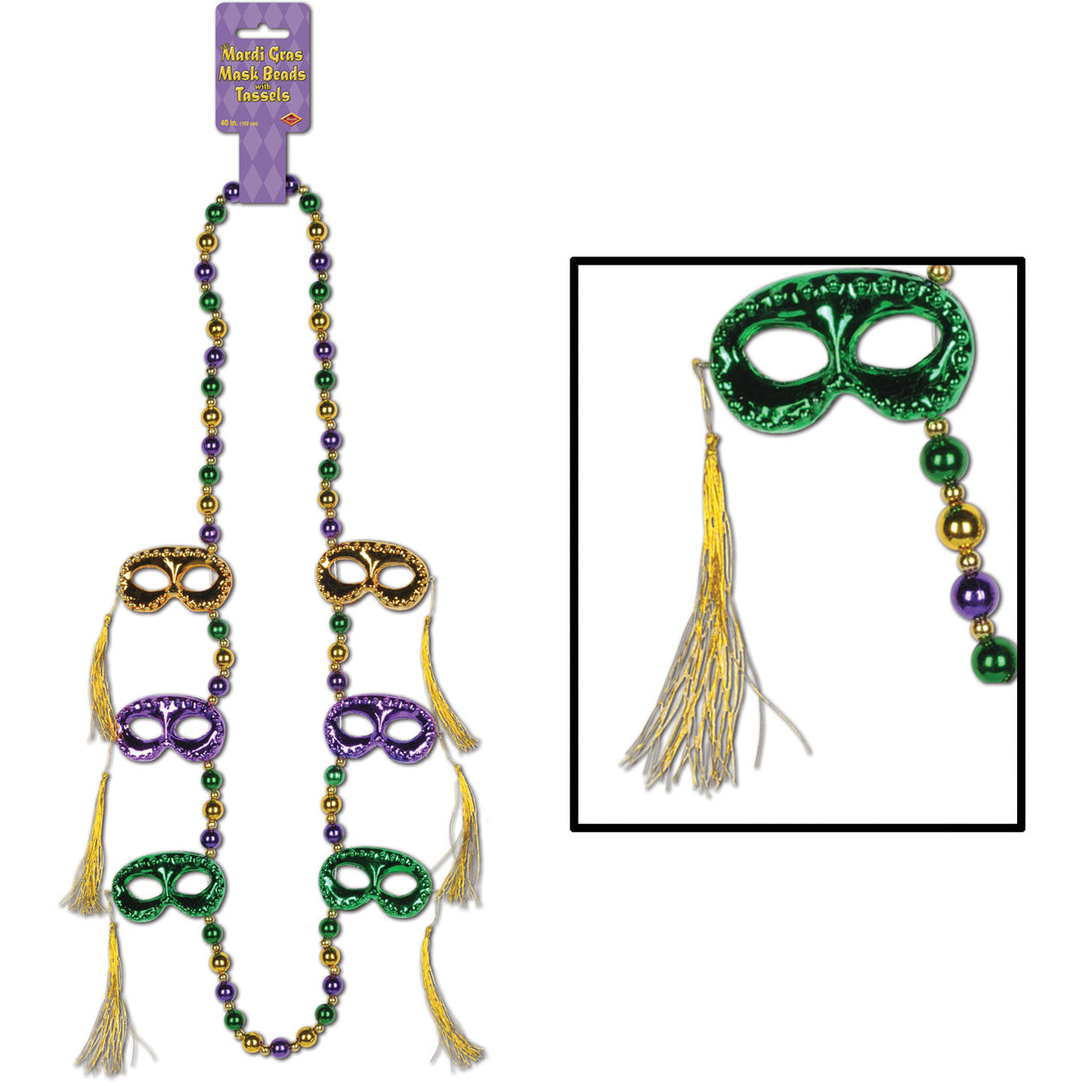 Mask w/Tassel Beads