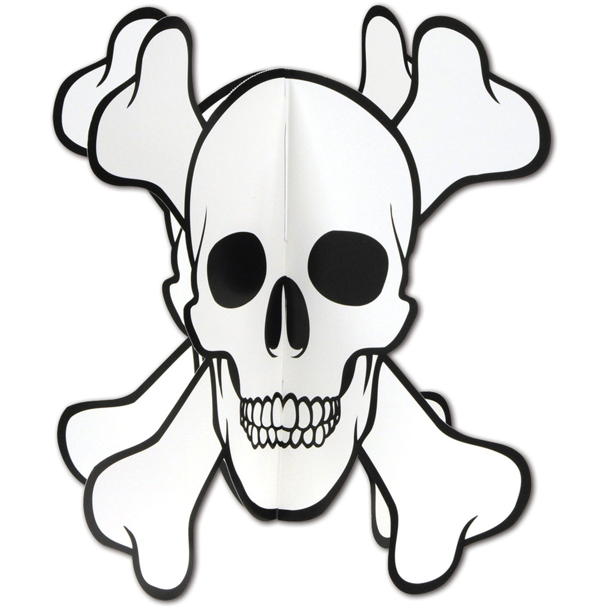 3-D Skull and Crossbones Centerpiece