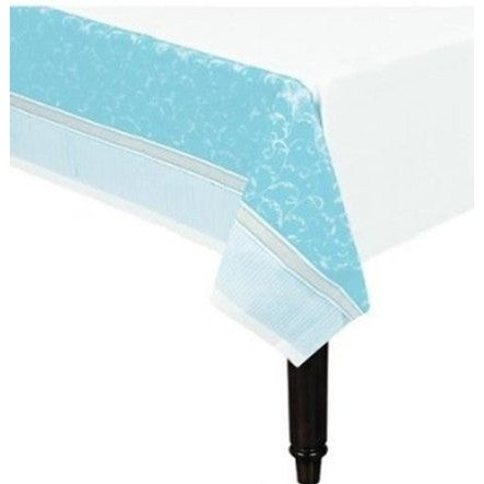 Blessings Blue Plastic Table Cover