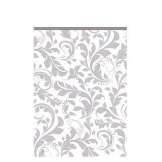 Silver Elegant Scroll Paper Table Cover