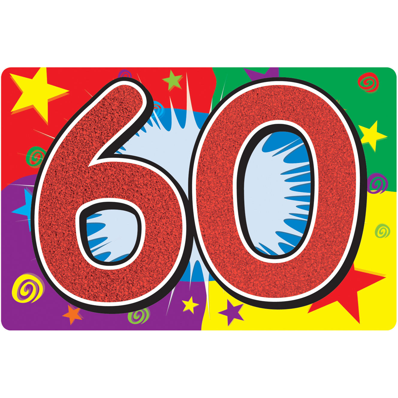 Glittered 60 Sign