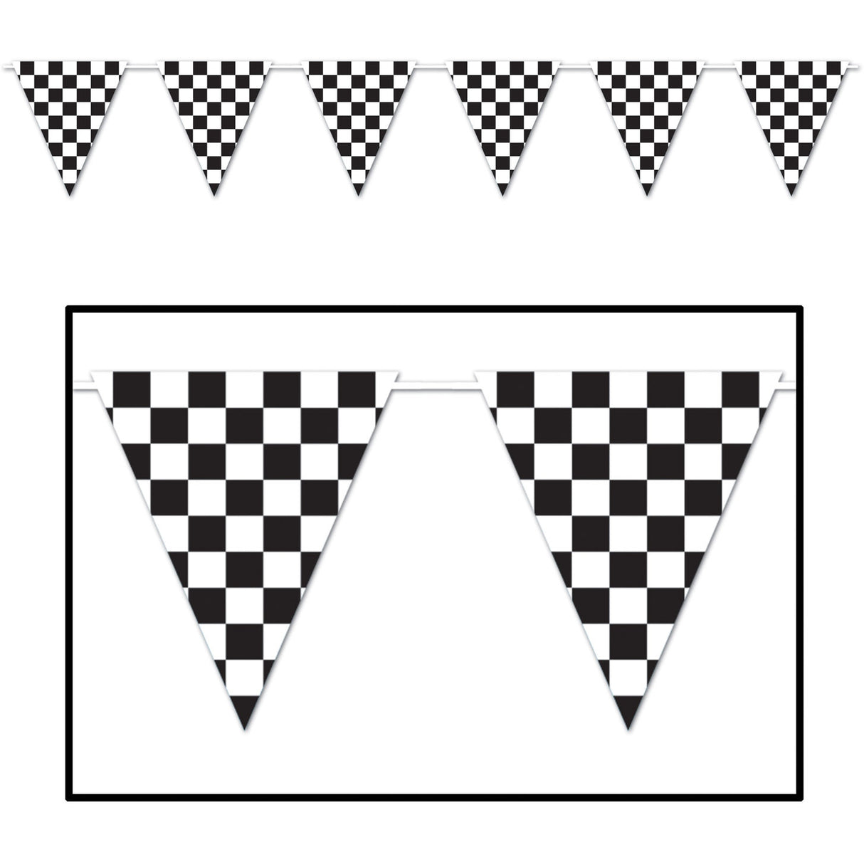 Checkered Pennant Banner