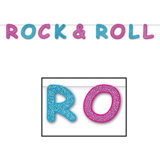 Glittered Rock & Roll Streamer