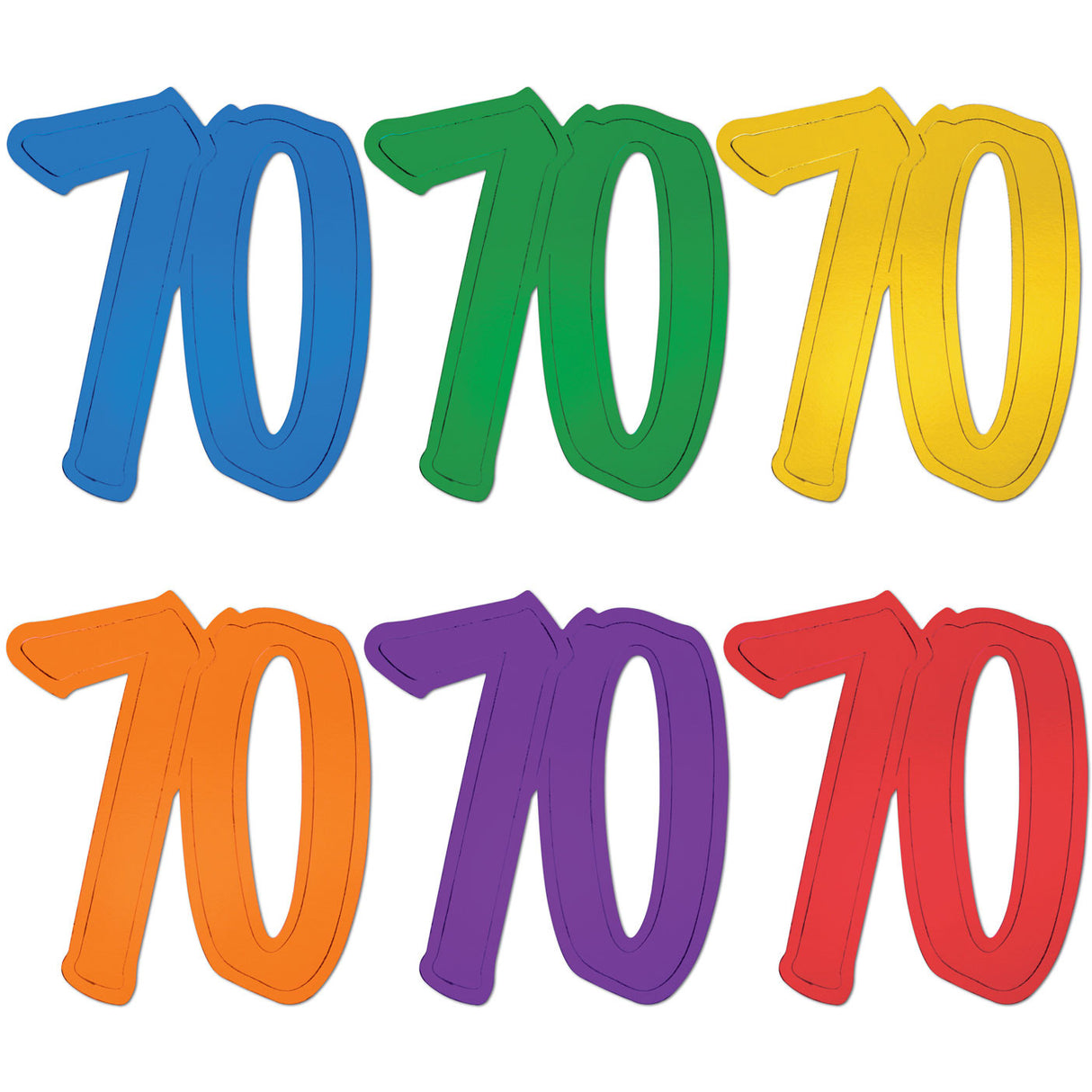 &quot;70&quot; Foil Cutouts