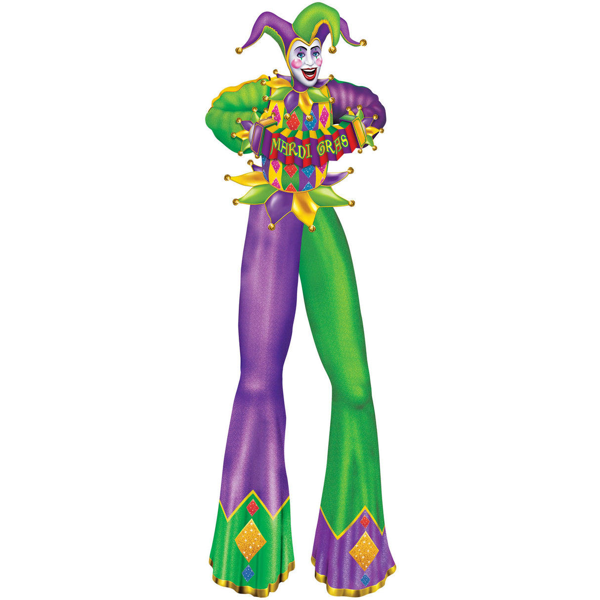 Jointed Mardi Gras Figure