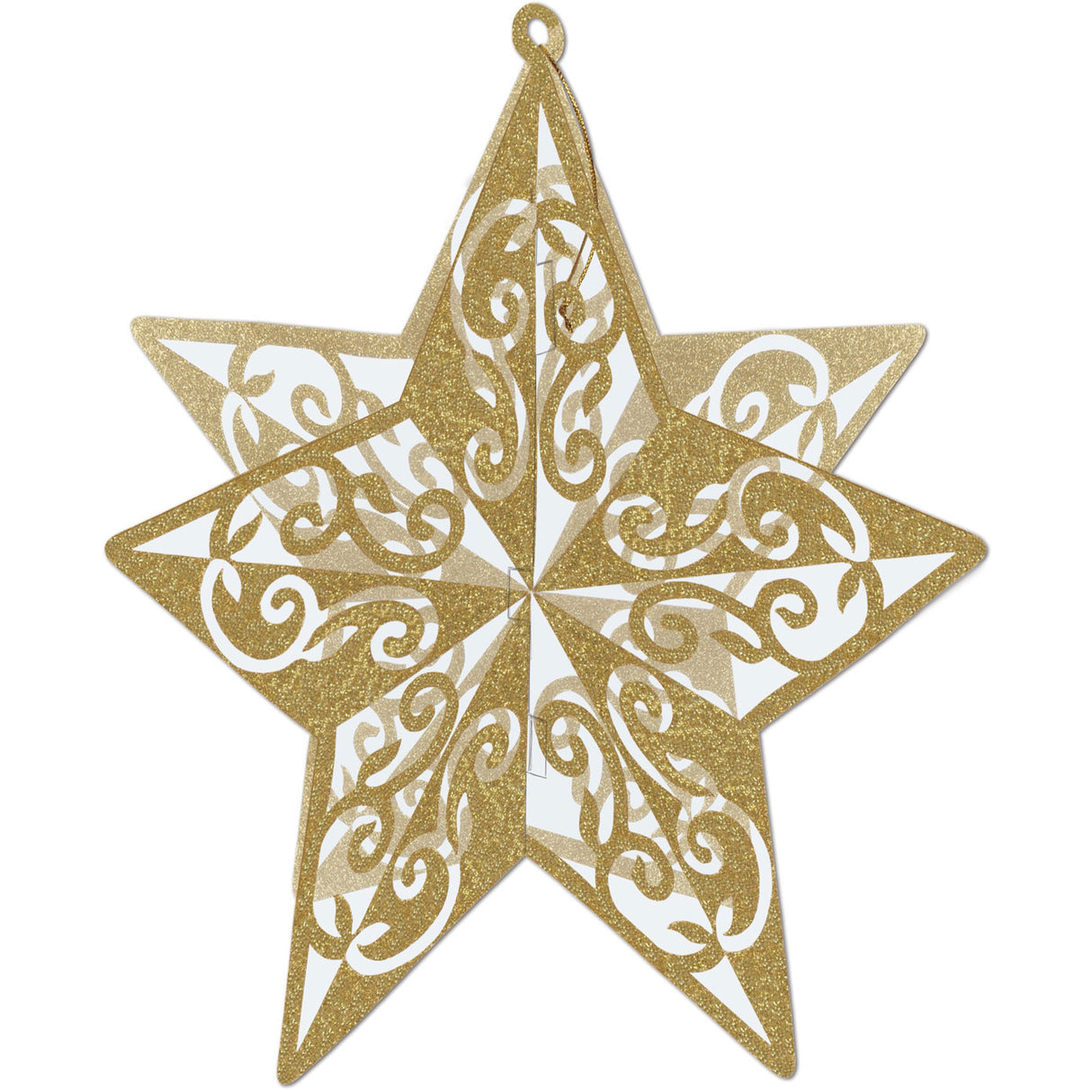 3D Glitter Star Centerpiece