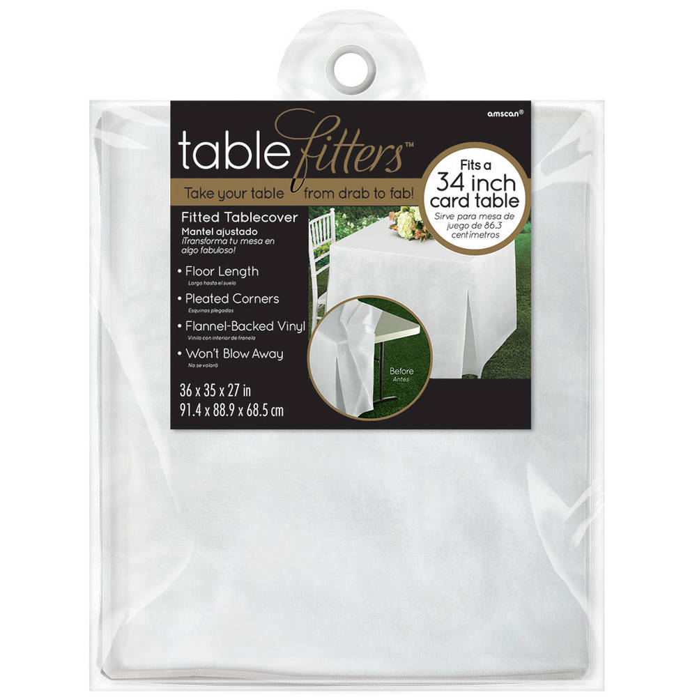 White Tablefitter Rectangle Tablecover