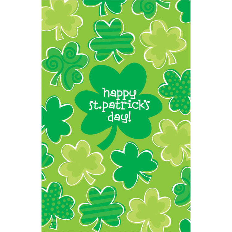 Playful Shamrocks Plastic Table Cover