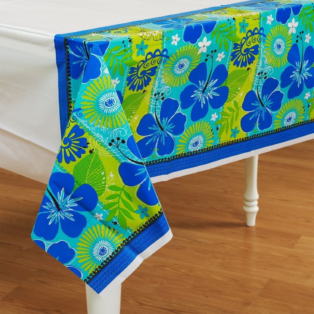 Tropical Breeze Plastic Table Cover