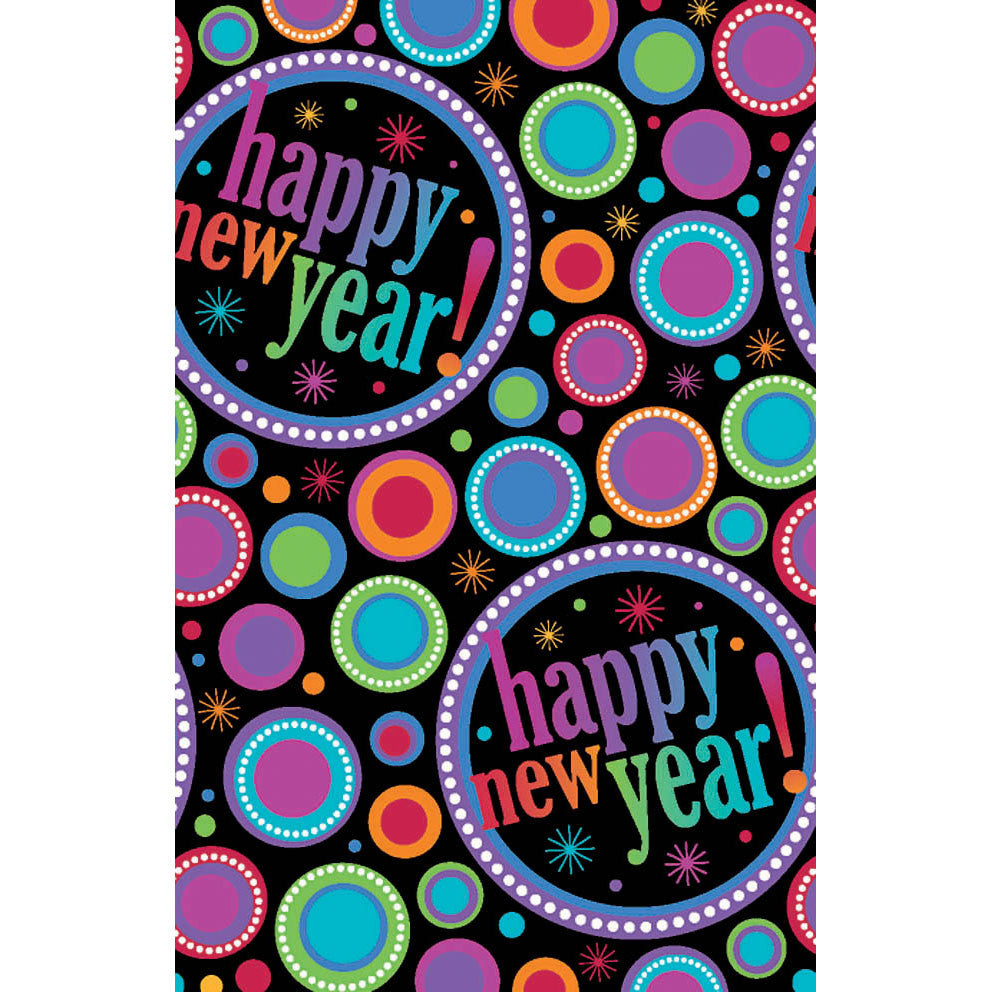 Modern New Years Plastic Tablecover