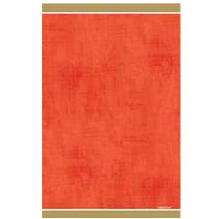 Poppy Red Border Paper Table Cover
