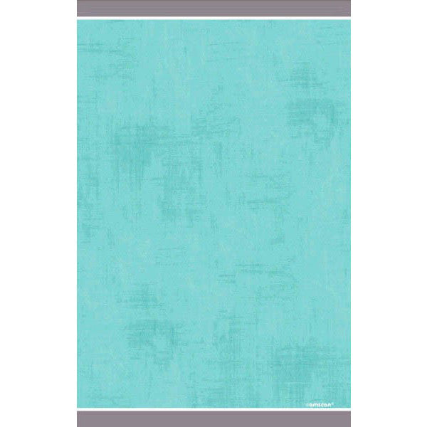 Turquoise Border Paper Table Cover