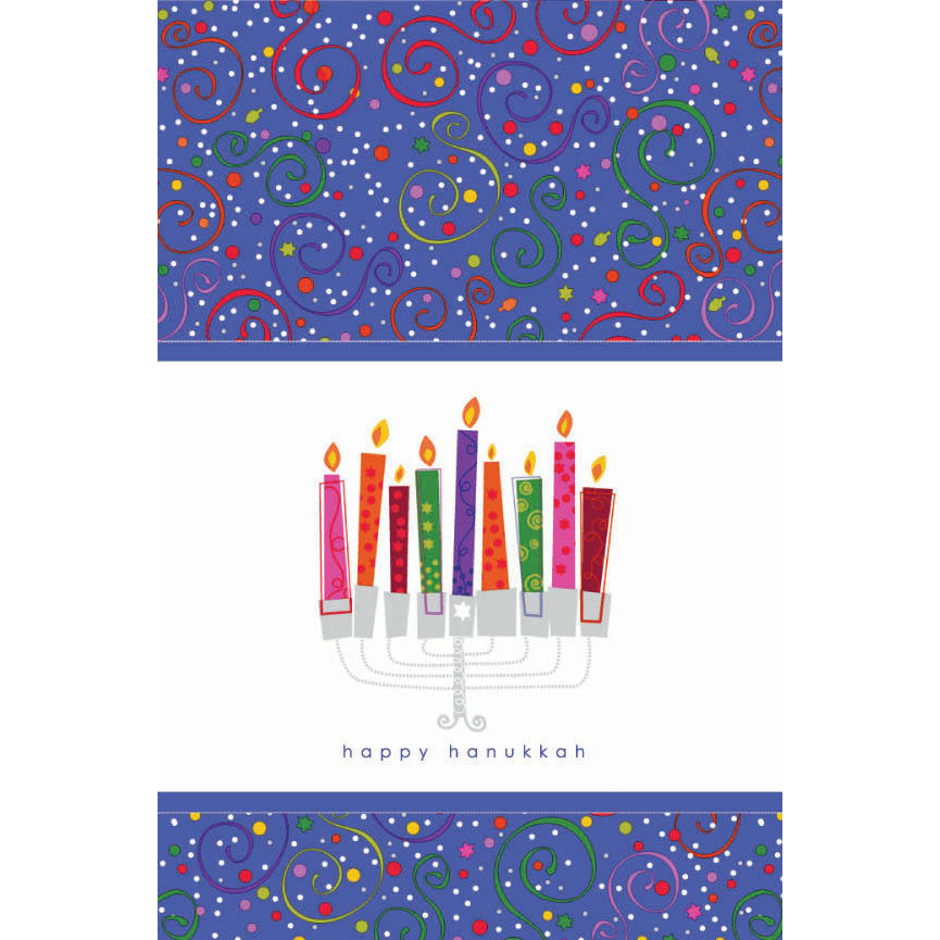 Playful Menorah Paper Table Cover