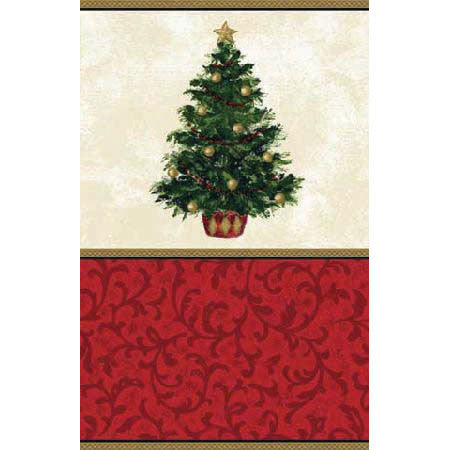 Classic Christmas Tree Paper Table Cover