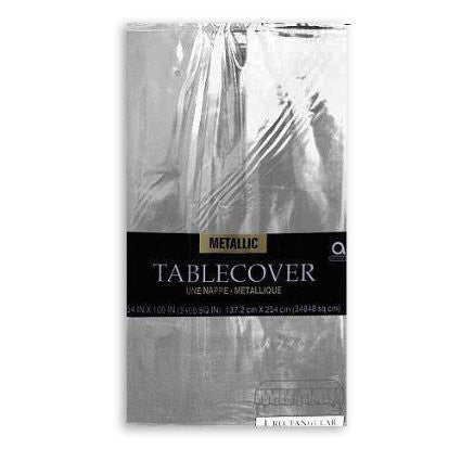 Silver Metallic Table Cover