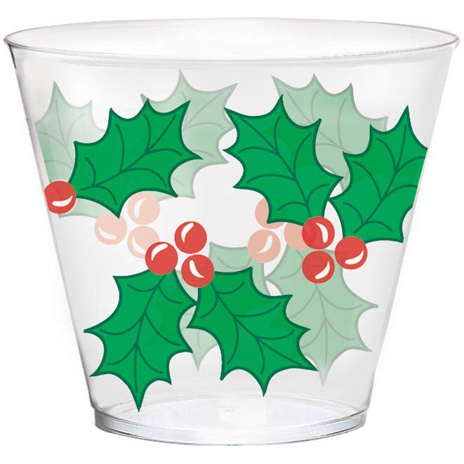 Holly 9 oz Plastic Tumblers