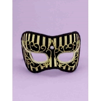 Gold Stripe Half Mask