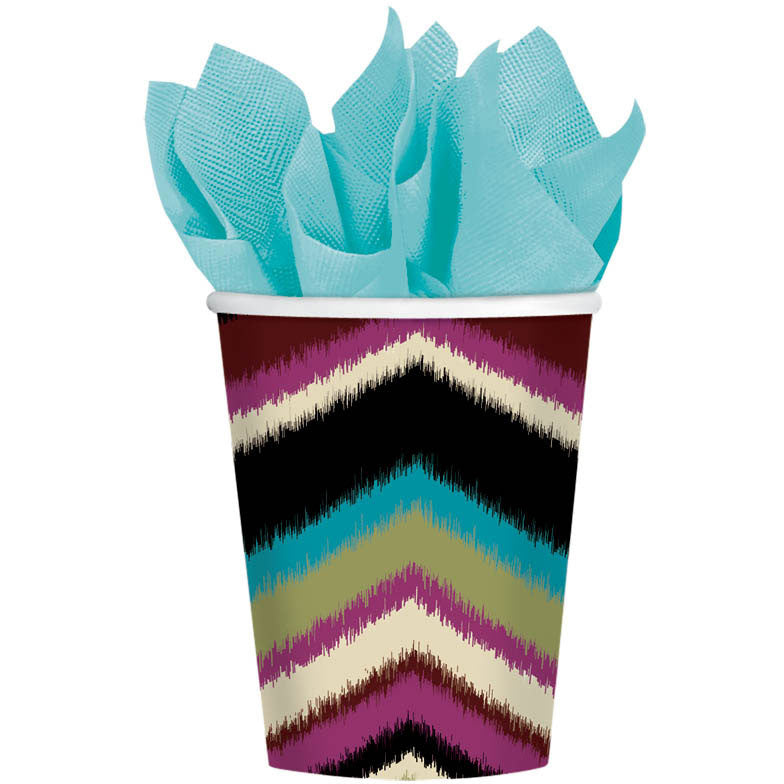 Fashion Stripe 9oz Paper Cups (8ct)