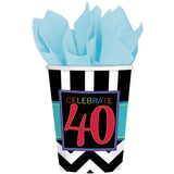 40 Celebrate 9oz Paper Cups (8ct)