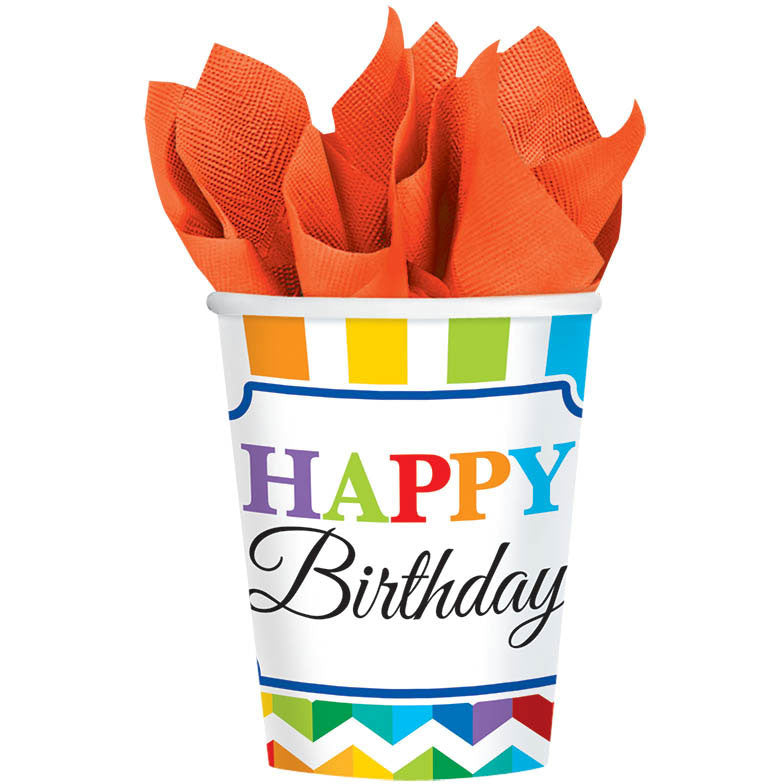Bright Birthday 9oz Cups (8ct)