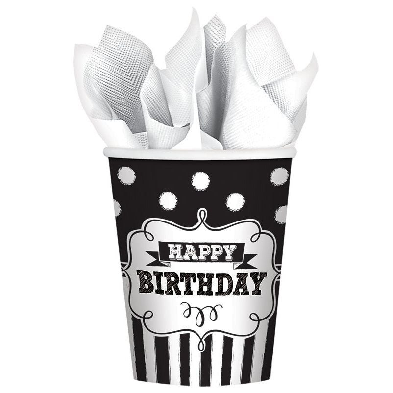Chalkboard Birthday 9oz Paper Cups (8 ct)