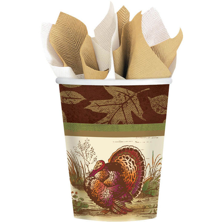Thanksgiving Sophistication 9oz Paper Cups (8ct)
