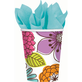 Floral Chic 9oz Paper Cups (8ct)