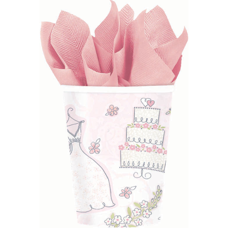 Sweet Romance 9oz Paper Cups (8ct)