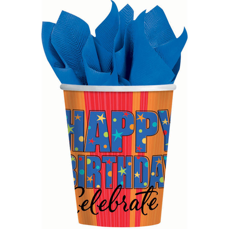 A Year To Celebrate Happy Birthday 9oz Paper Cups (8ct)