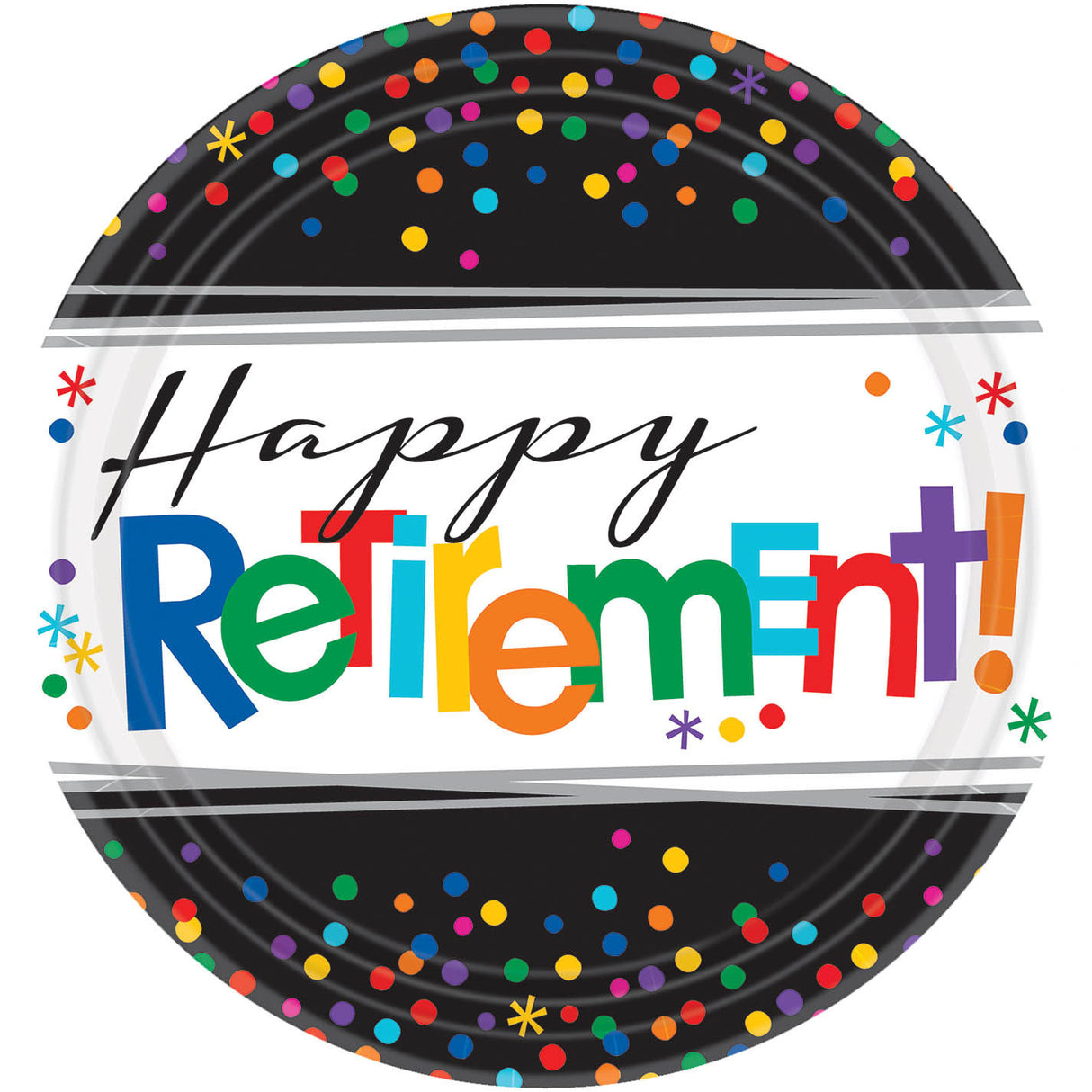 Officially Retired Paper Banquet Plates (8 ct)