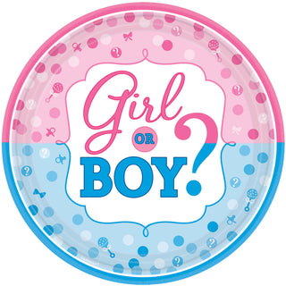 Girl or Boy Paper Banquet Plates (8 ct)