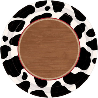 Yee-haw Cow Print Paper Banquet Plates (8 ct)
