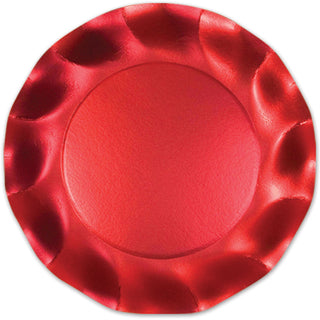 Satin Red Plates