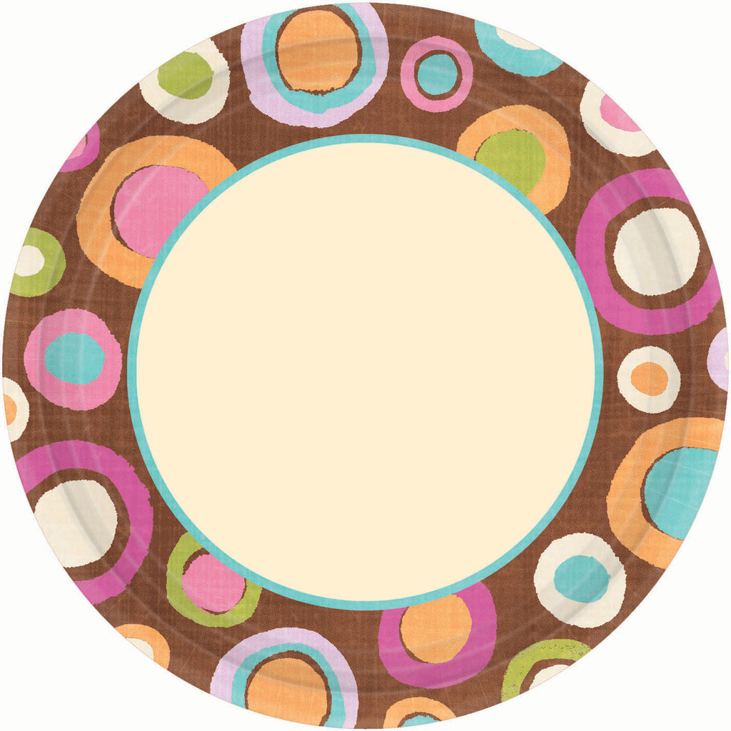 Cocoa Dots Eco Banquet Plates (8ct)