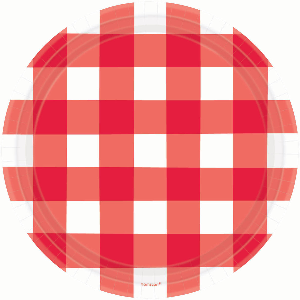 American Summer Red Gingham Banquet Plates (8ct)